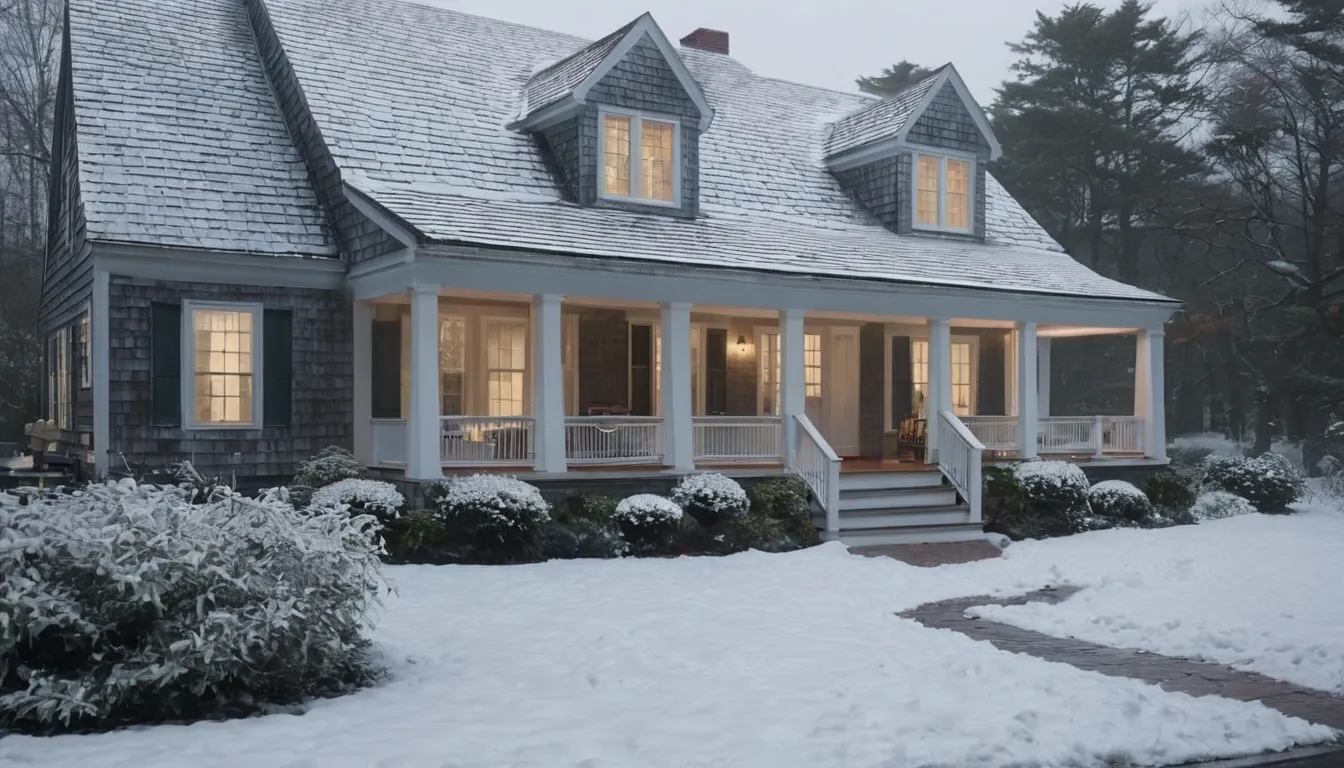 A cozy older home in Tinton Falls on a snowy winter day